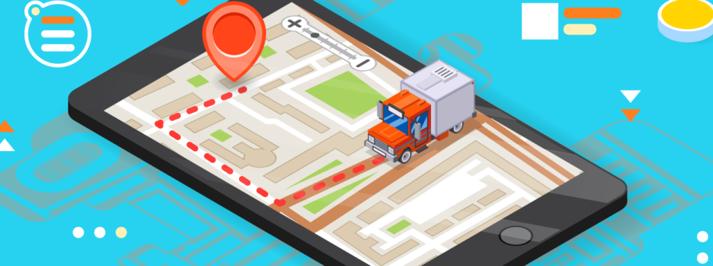 illustration of delivery tracking concept on phone