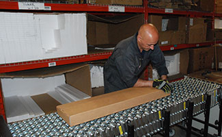 warehouse employee packaging shipment